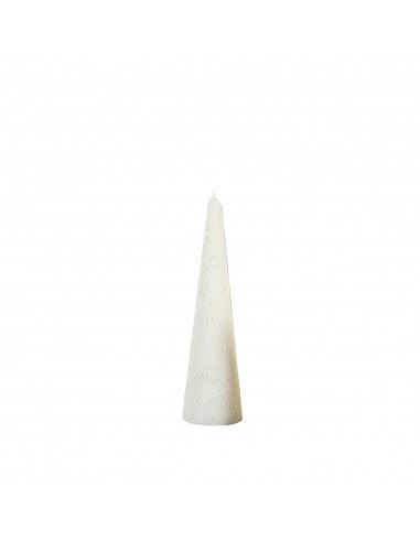 Bougie Orient blanche conique H20 cm