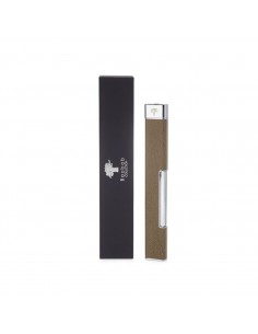 Lighter cuir grainé taupe