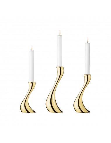 Set de 3 bougeoirs Gold Cobra