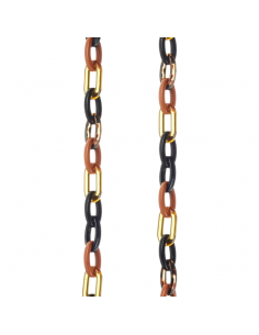 Chaine Daisy noir et camel