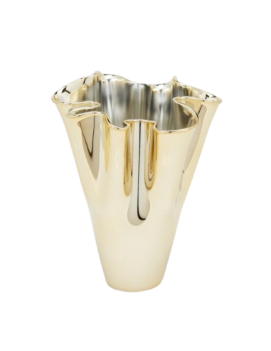 Vase Drapé gold