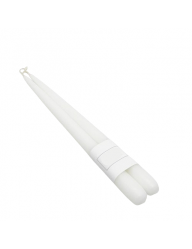 Bougies droites blanches H30cm (set...