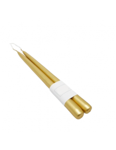 Bougies droites or H25cm...