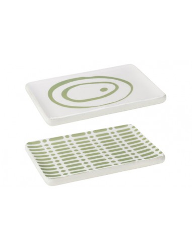 Set de 2 plateaux rectangles Green...