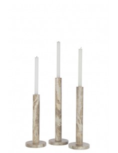 Set de 3 bougeoirs Marble