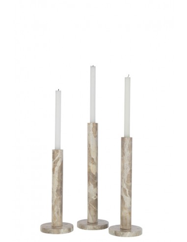 Set de 3 bougeoirs Marble