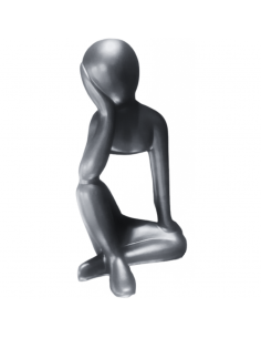 Statue PENSEUR noire