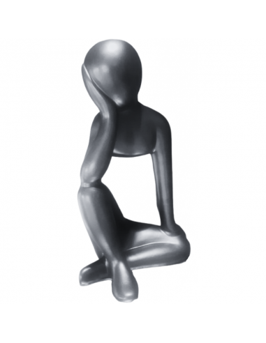 Statue PENSEUR noire