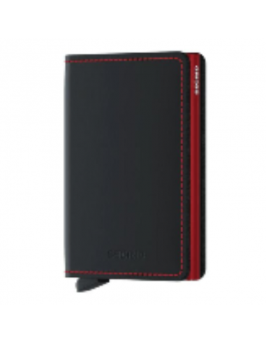 Porte-cartes Slim (Matte Black&red)