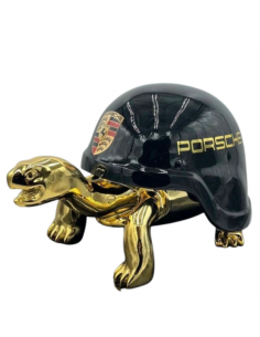 Tortue Ecusson noire et or
