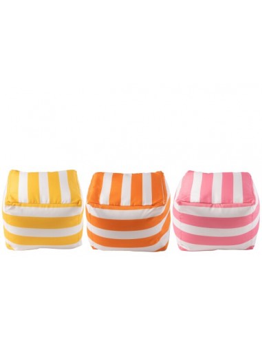 Pouf Summer rayures 45x45x35cm