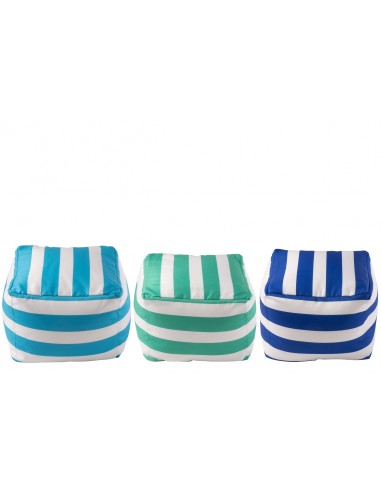 Pouf Summer rayures 45x45x35cm